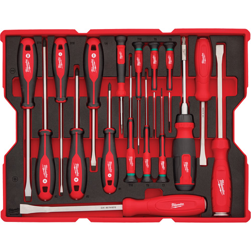 Screwdriver & Pry Bar Set with Tray for PACKOUT Drawers, 17, Magnetic Brunswick Fyr & Safety