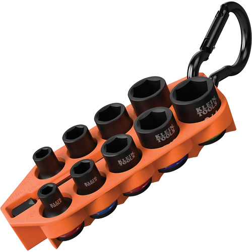 Grab-And-Go Impact Socket Set, SAE, 10 Pcs, Impact, 3/8" Drive Size Brunswick Fyr & Safety