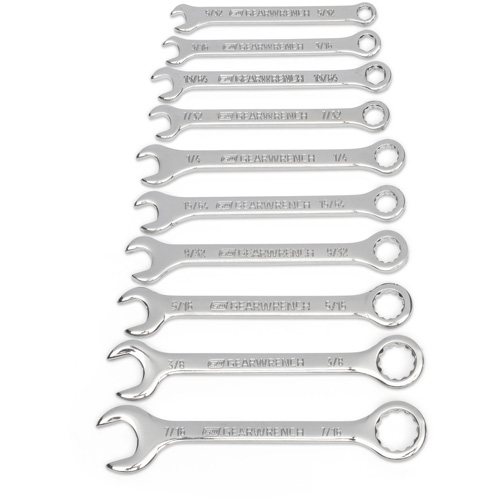 SAE Midget Wrench Set, Combination, 10 Pieces, Imperial Brunswick Fyr & Safety