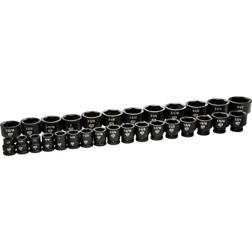 6 Point SAE Socket Set, 29 Pcs, Impact, 3/4" Drive Size Brunswick Fyr & Safety