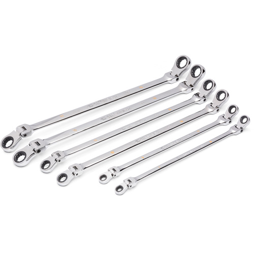 90-Tooth 12 Point Metric GearBox Double Ratcheting Wrench Set, Flex Head, 6 Pieces, Metric Brunswick Fyr & Safety