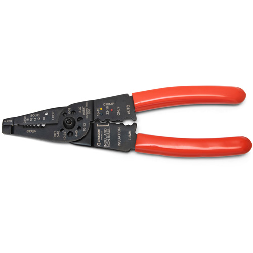 Outil &agrave; d&eacute;nuder et sertir les fils, 8" lo, 10 - 22 AWG Brunswick Fyr & Safety