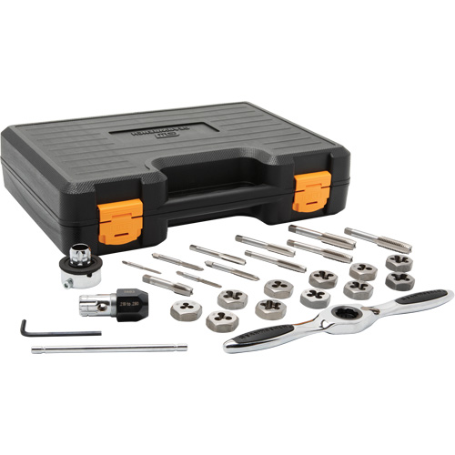 Metric Ratcheting Tap & Die Set, 27 Pieces Brunswick Fyr & Safety