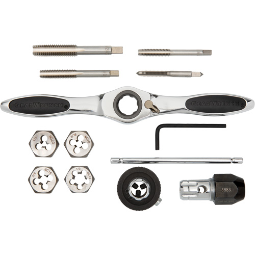 SAE Ratcheting Tap & Die Set, 13 Pieces Brunswick Fyr & Safety