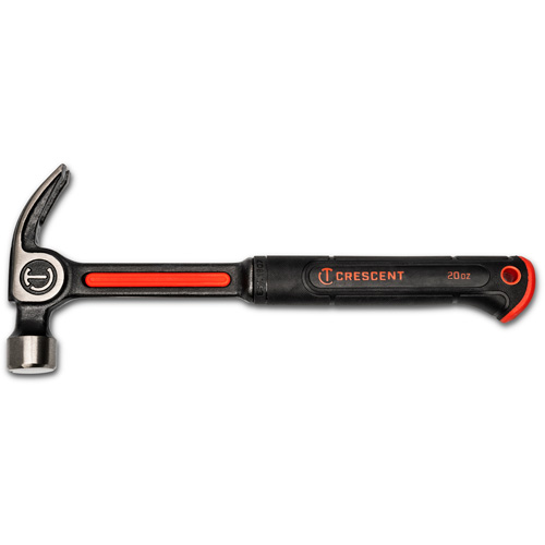 Curve Claw Hammer, 20 oz., Solid Steel Handle, 14-73/100" L Brunswick Fyr & Safety
