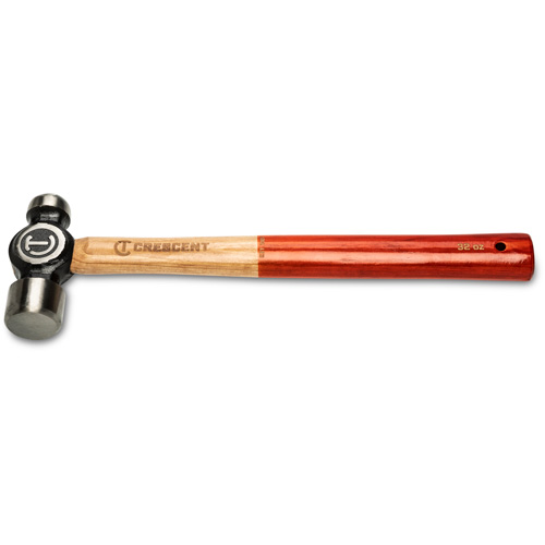 Ball Pein Hammer, 32 oz. Head Weight, Polished Face, Wood Handle Brunswick Fyr & Safety