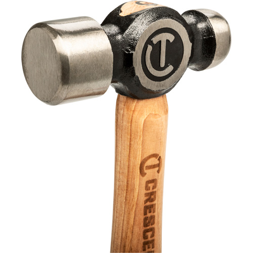 Ball Pein Hammer, 32 oz. Head Weight, Polished Face, Wood Handle Brunswick Fyr & Safety