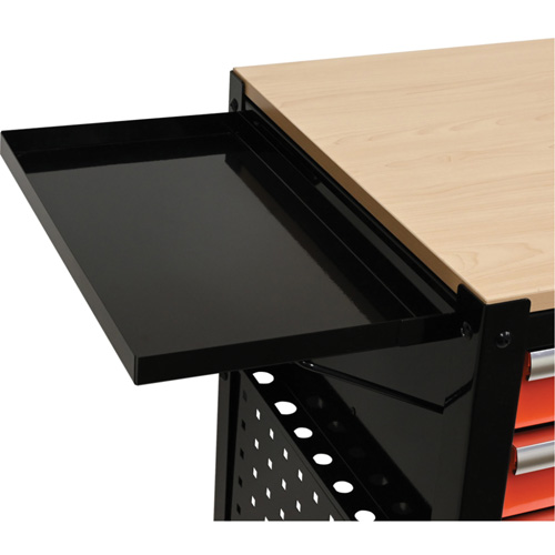 Chariot utilitaire, 4 tiroirs, Noir/Orange Brunswick Fyr & Safety