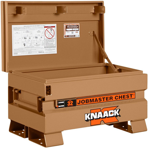 Model 32 Jobsite Chest with Padlock, 32" x 19" x 19", Steel, Tan Brunswick Fyr & Safety