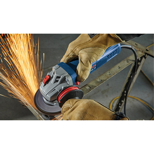 Ergonomic Angle Grinder, 4-1/2", 120 V, 10 A, 11000 RPM Brunswick Fyr & Safety