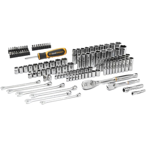 1/4" & 3/8” Drive 90T SAE/Metric Mechanics Hand Tool Set Brunswick Fyr & Safety