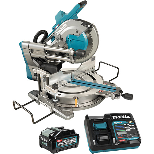XGT Brushless Dual Compound Mitre Saw with AWS Brunswick Fyr & Safety