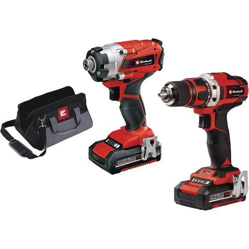 Ensemble perceuse 1/2” et cl&eacute; &agrave; chocs 1/4” sans fil, 18 V Brunswick Fyr & Safety