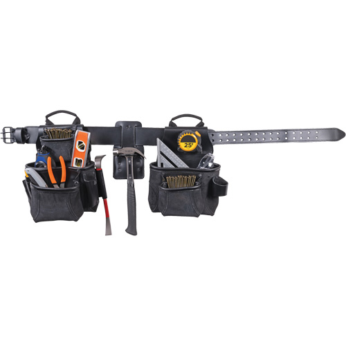 Ensemble de tabliers robustes Phantom 4 morceaux, Cuir, Noir Brunswick Fyr & Safety