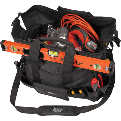 Sac &agrave; outils Phantom 18" pour entrepreneur, Polyester balistique, 25 pochettes, Noir Brunswick Fyr & Safety