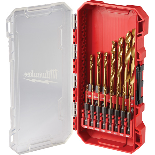 SHOCKWAVE Impact-Duty Drill Bit  Set, 15 Pieces, Titanium Brunswick Fyr & Safety
