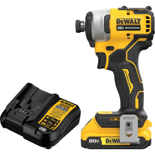 Ensemble tournevis &agrave; chocs sans fil et sans balai ATOMIC COMPACT SERIES MAX*, 1/4", 1700 lb-po Couple max., 20 V, Lithium-ion Brunswick Fyr & Safety