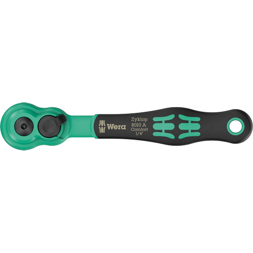A Zyklop Comfort Ratchet with Reversing Lever, 1/4" Drive, Ergonomic Handle Brunswick Fyr & Safety