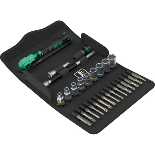 Jeu de cl&eacute; &agrave; cliquet SA 14 Zyklop Comfort avec levier dinversion, 28 Mcx, Prise de 1/4" Brunswick Fyr & Safety