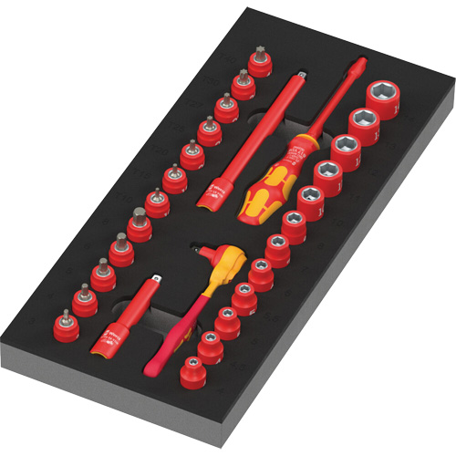 Foam Insert 8007 A VDE Zyklop VDE Ratchet Set 1, 1000 V, 30 Pcs Brunswick Fyr & Safety