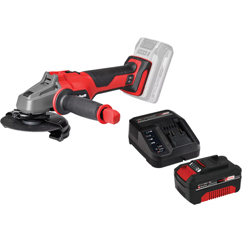 Meuleuse dangle professionnelle sans fil avec batterie 4 Ah PXC et ensemble chargeur de d&eacute;part, Roue de 5", 18 V Brunswick Fyr & Safety