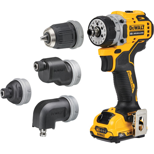 Ensemble perceuse/visseuse sans fil et sans balai XTREME 5-en-1, Lithium-ion, 12 V, Mandrin 3/8" Brunswick Fyr & Safety
