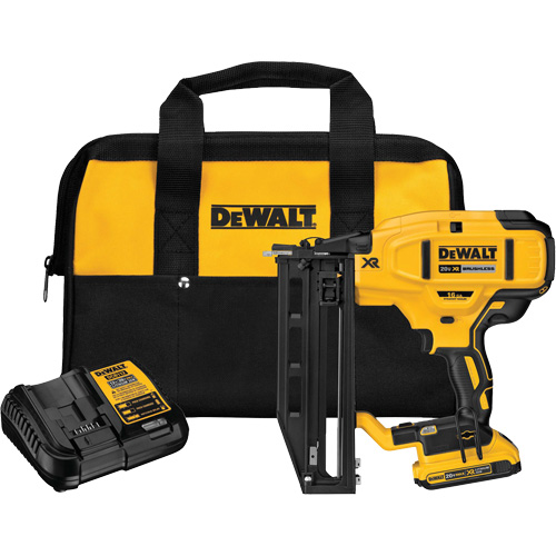 Ensemble de cloueuse droite sans fil pour la finition de cal 16 XR, 20 V, Lithium-ion Brunswick Fyr & Safety