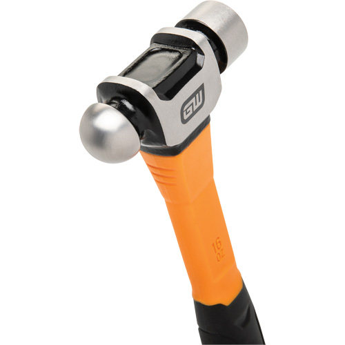 Ball Pein Hammer, 16 oz. Head Weight, Plain/Polished Face, Fibreglass Handle Brunswick Fyr & Safety