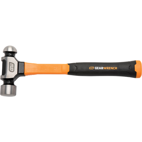 Ball Pein Hammer, 32 oz. Head Weight, Plain/Polished Face, Fibreglass Handle Brunswick Fyr & Safety