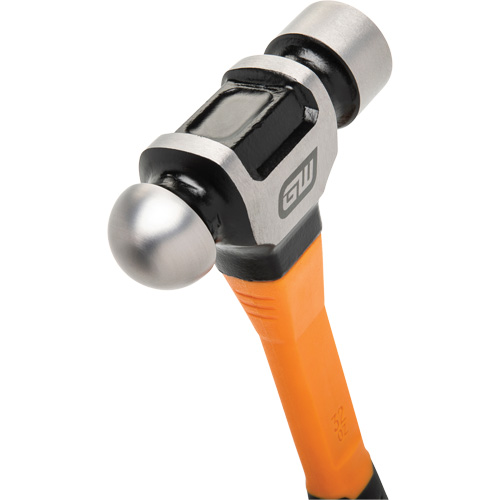Ball Pein Hammer, 32 oz. Head Weight, Plain/Polished Face, Fibreglass Handle Brunswick Fyr & Safety