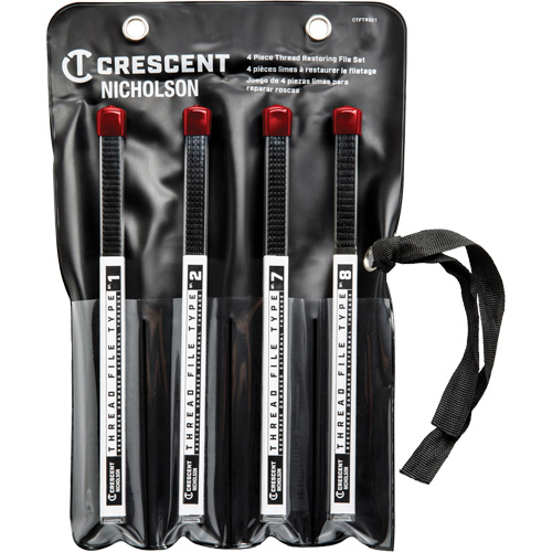 4-Piece Thread Restoring File Set, Square, 9" Brunswick Fyr & Safety