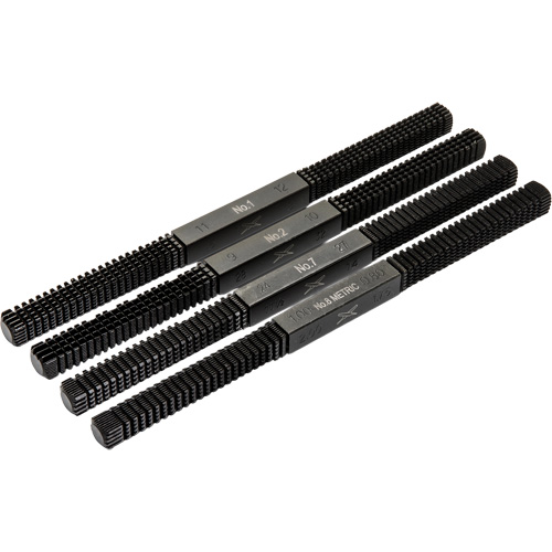 4-Piece Thread Restoring File Set, Square, 9" Brunswick Fyr & Safety