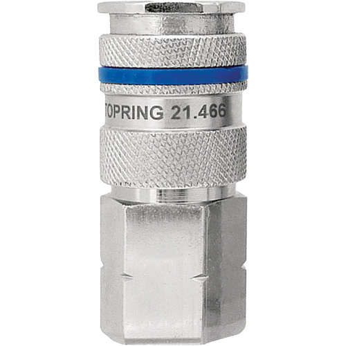 Raccord industriel rapide QUIKSILVER, Laiton nickel&eacute;, 3/8", NPT femelle, 435 PSI Brunswick Fyr & Safety