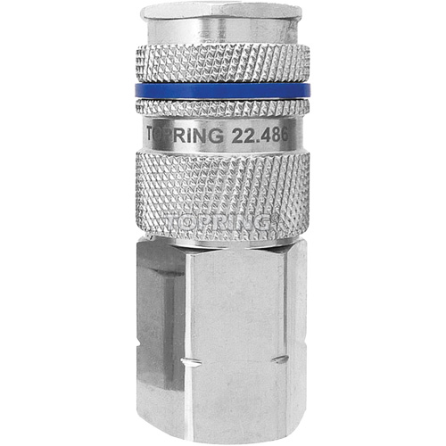 Raccord industriel rapide QUIKSILVER, Laiton nickel&eacute;, 1/2", NPT femelle, 500 psi Brunswick Fyr & Safety