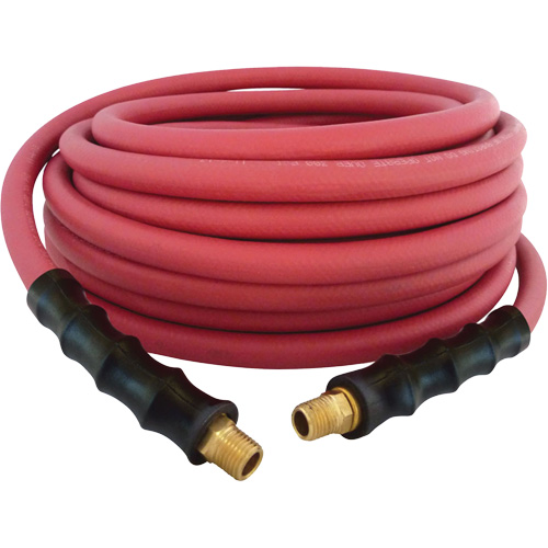 MAXPRO Rubber Hose, Air/Water, EPDM Rubber/Polyester, 3/8" dia. x 50', 300 psi, 1/4 NPT Brunswick Fyr & Safety