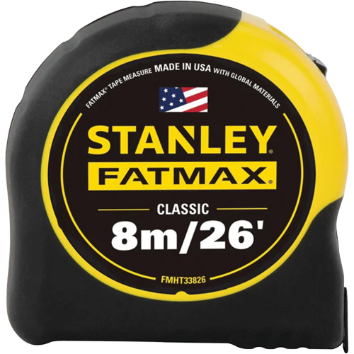 Ruban &agrave; mesurer FATMAX, 1-1/4" x 26'/8 m, Marques de goujon Imp&eacute;rial & m&eacute;trique Brunswick Fyr & Safety