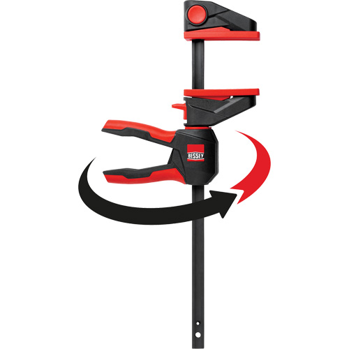 Serre-joints &agrave; g&acirc;chette pour barres &agrave; une main avec poign&eacute;e rotative &agrave; 360°, 4-1/2" (114,3 mm) Brunswick Fyr & Safety