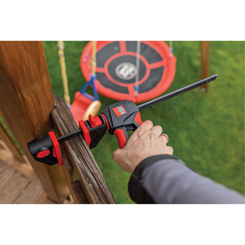 Serre-joints &agrave; g&acirc;chette pour barres &agrave; une main avec poign&eacute;e rotative &agrave; 360°, 4-1/2" (114,3 mm) Brunswick Fyr & Safety