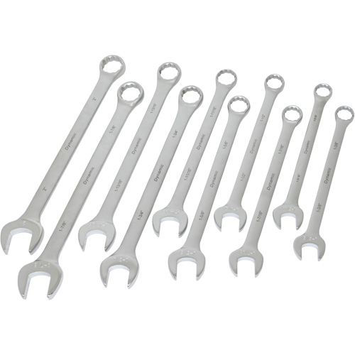 Contractor Series SAE Wrench Set, Combination, 10 Pieces, Imperial Brunswick Fyr & Safety