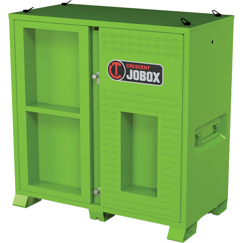 Armoire ventil&eacute;e pour le rangement d'&eacute;PI sur place, Acier, Vert lime haute visibilit&eacute; Brunswick Fyr & Safety