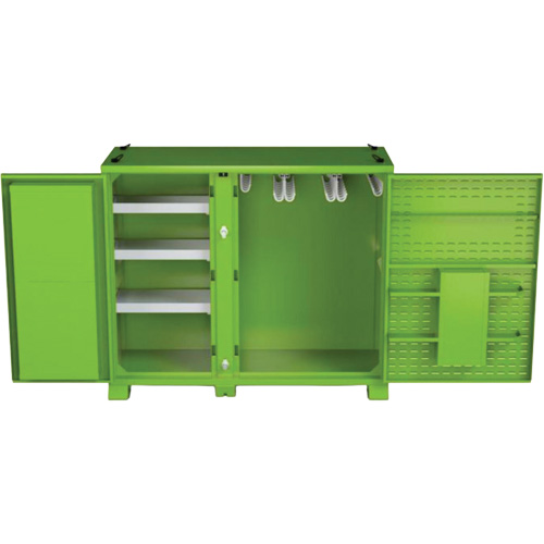 Armoire de rangement d'&eacute;PI sur place, Acier, Vert lime haute visibilit&eacute; Brunswick Fyr & Safety