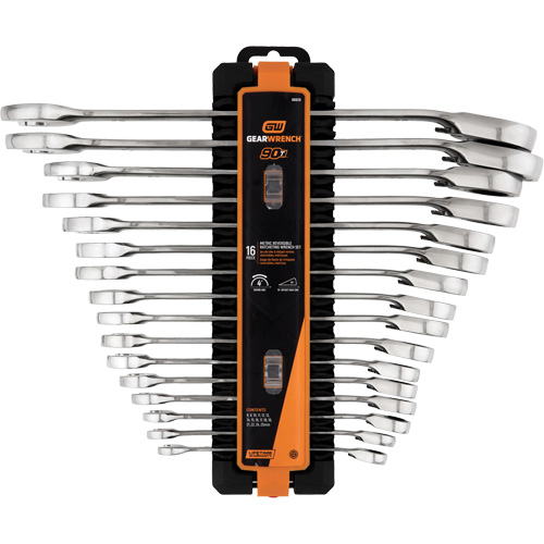 90-Tooth 12-Point Reversible Wrench Set, Ratcheting Box, 16 Pieces, Metric Brunswick Fyr & Safety