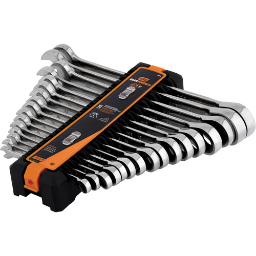 90-Tooth 12-Point Reversible Wrench Set, Ratcheting Box, 16 Pieces, Metric Brunswick Fyr & Safety