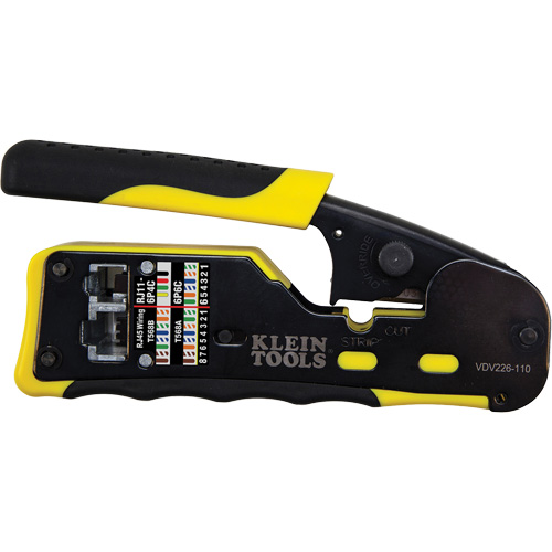 Ratcheting Ethernet Cable Crimper/Stripper/Cutter for Pass-Thru Connectors Brunswick Fyr & Safety
