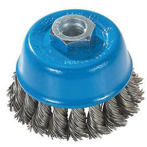 Brosse &agrave; fils nou&eacute;s torsad&eacute;s, 3" dia. x M10x1,25 arbre Brunswick Fyr & Safety