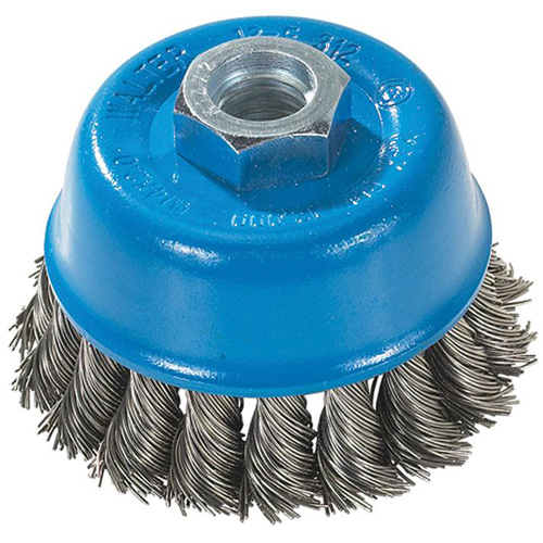 Knot-Twisted Wire Cup Brush, 3" Dia. x M14 Arbor Brunswick Fyr & Safety