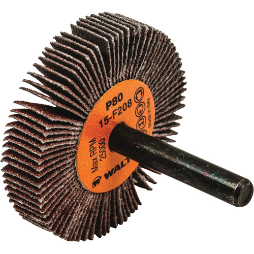 Flap Wheels-Coolcut Flap Wheels, Aluminum Oxide, 80 Grit, 2" x 3/8" x 1/4" Brunswick Fyr & Safety