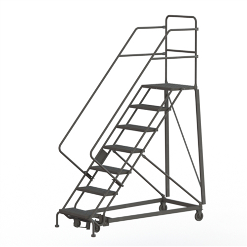 Heavy Duty Safety Slope Ladder, 7 Steps, Serrated, 50° Incline, 70" High Brunswick Fyr & Safety