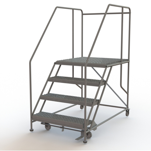 Mobile Work Platform, Steel, 4 Steps, 40" H, 36" D, 36" Step, Serrated Brunswick Fyr & Safety
