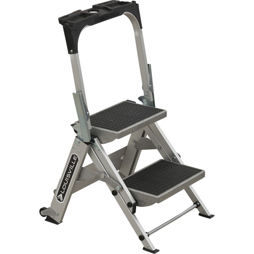 &eacute;chelle escabeau avec roues pivotantes, 2 marches, 23" x 21" x Hauteur 34,50" Brunswick Fyr & Safety